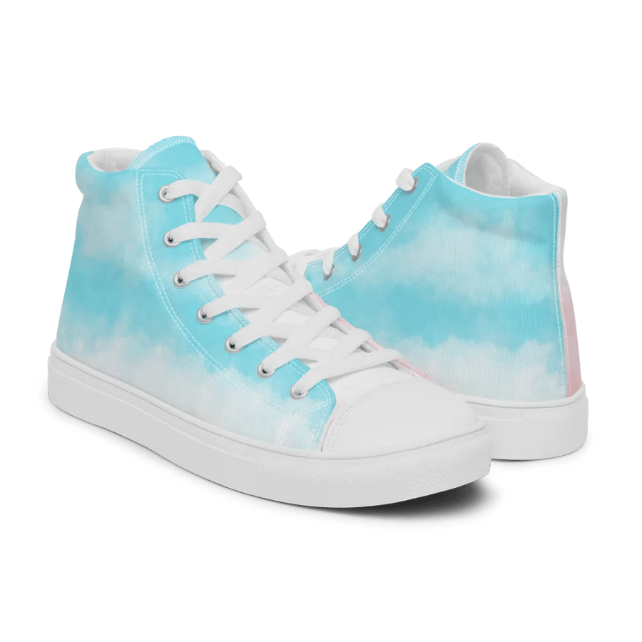 Woman's High-Top Sneakers (Cloudy Skies) product image (7)