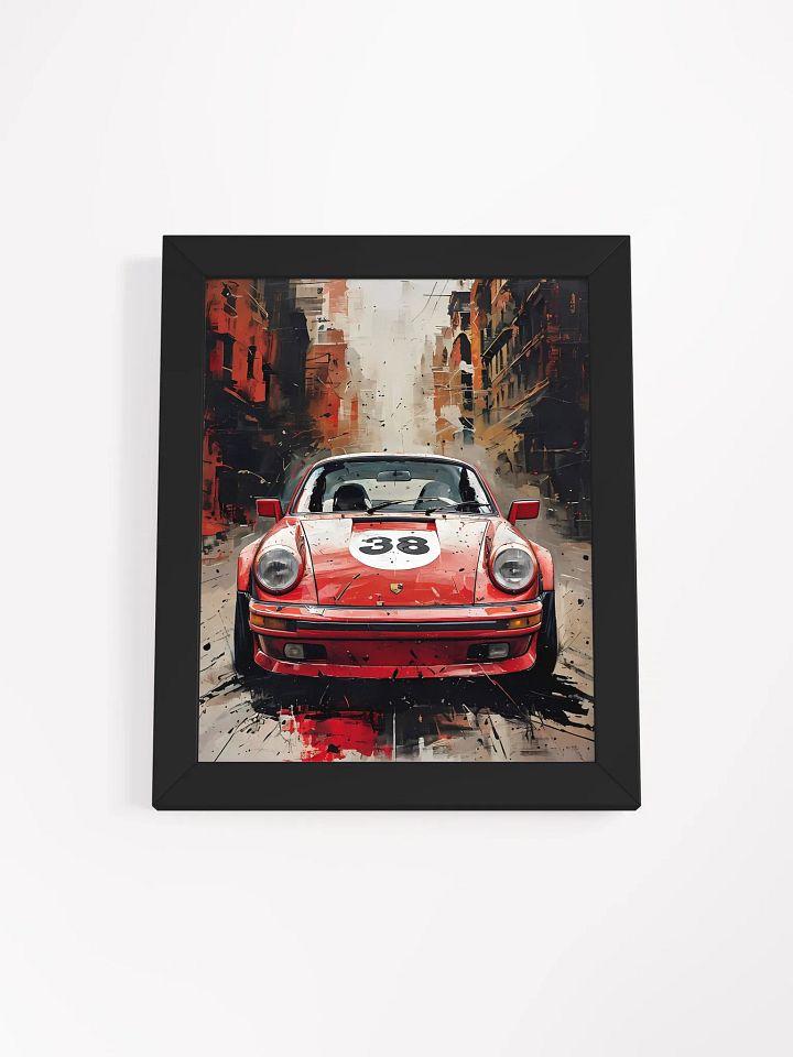 Dynamic Red Sports Car Splash-Paint Poster product image (2)