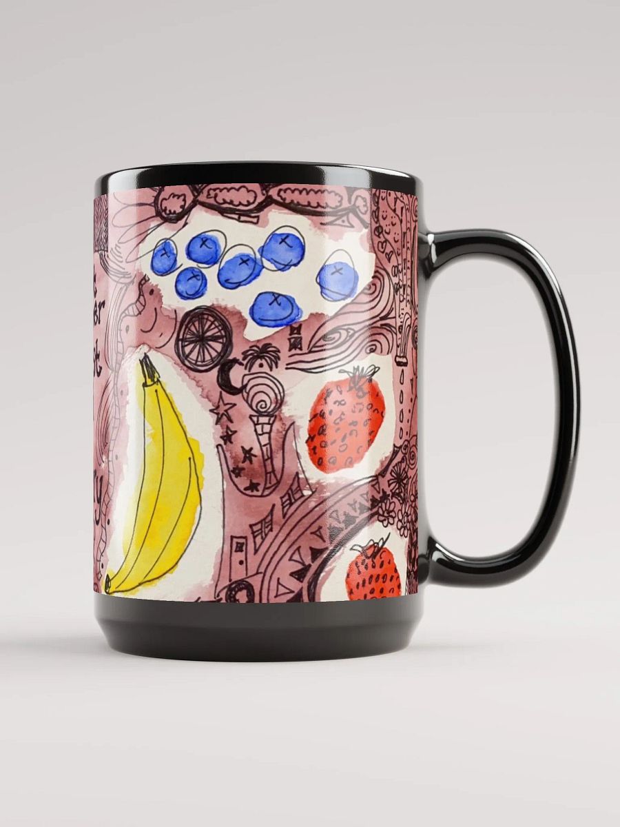 FRUIT FOR THOUGHT black glossy mug product image (5)