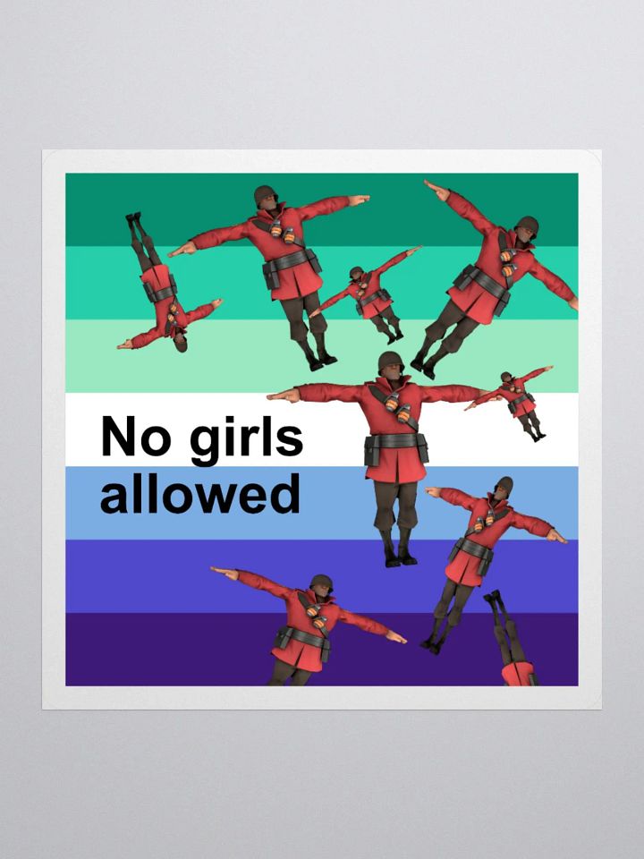 MLM No Girls Allowed Pride sticker product image (2)