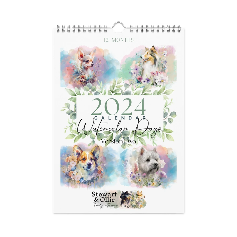 Watercolor Dogs 2024 Wall Calendar, 12 Months, Version 2 product image (19)