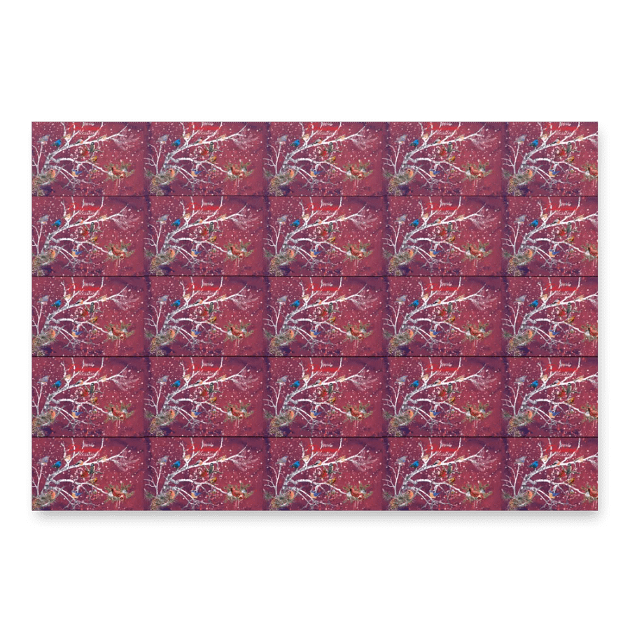 christmas bird wrapping paper for family friends colleagues product image (2)