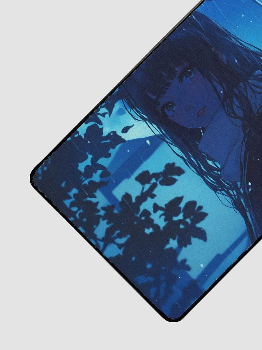 Anime Girl in the rain at night desktop mat product image (3)
