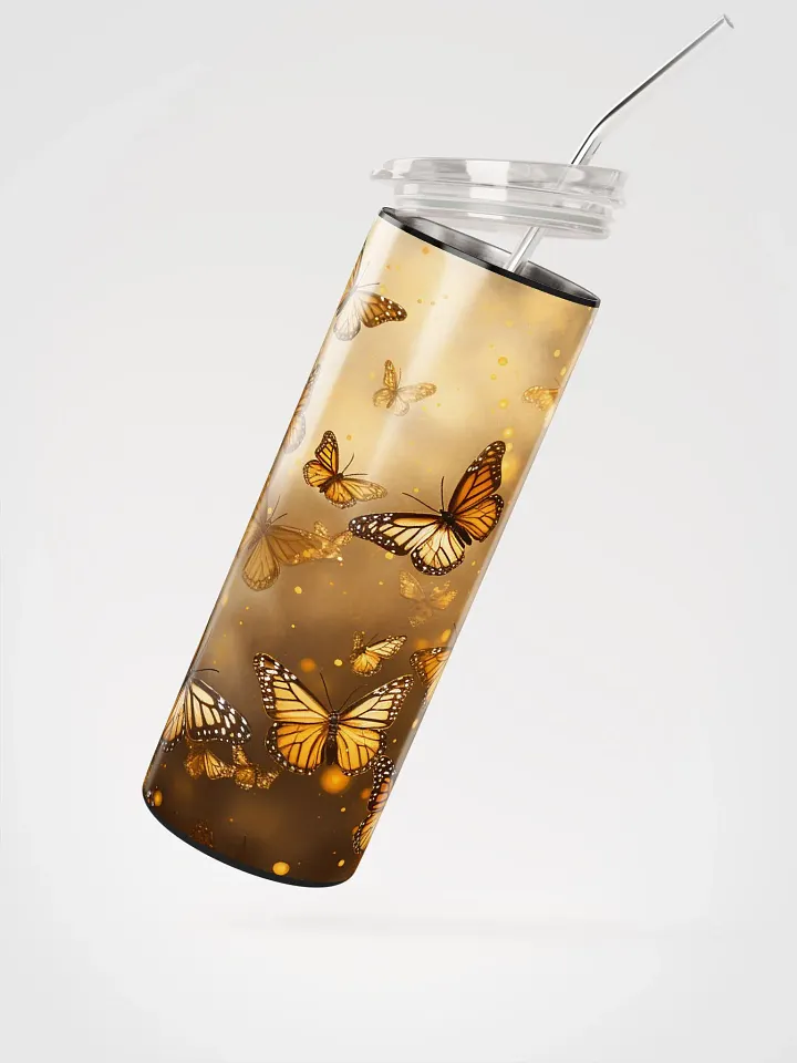 Flutter in Style with Our Gold Butterfly Stainless Steel Tumbler! 🦋✨ product image (2)