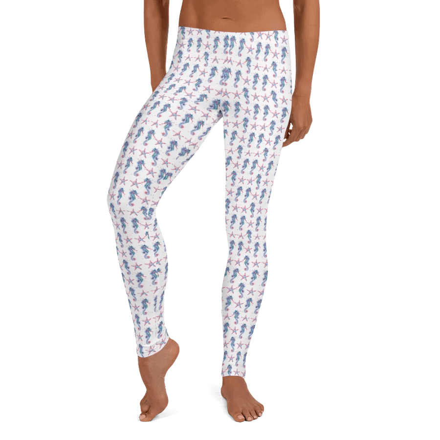 Colourful Seahorse And Starfish All-Over Print Leggings product image (10)
