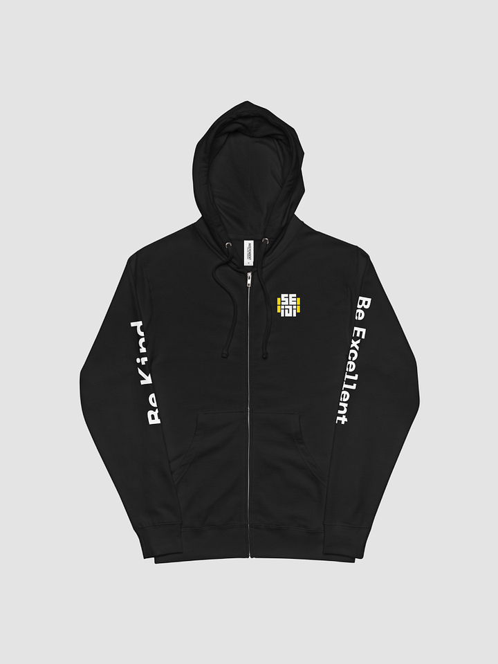BK // BE Sleeve Zip-Up Hoodie product image (1)