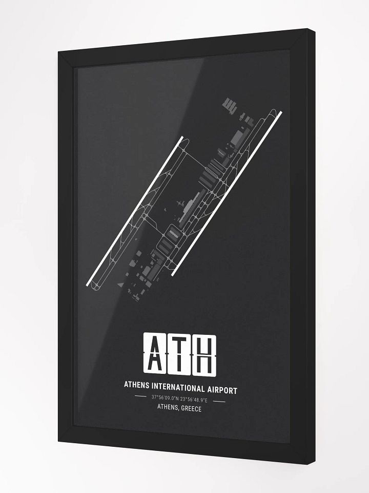 Framed Airport ATH Premium Map On Matt Paper product image (2)