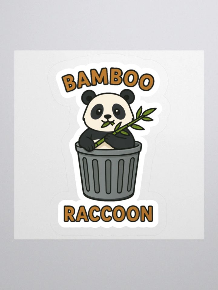 Bamboo Raccoon Sticker product image (1)