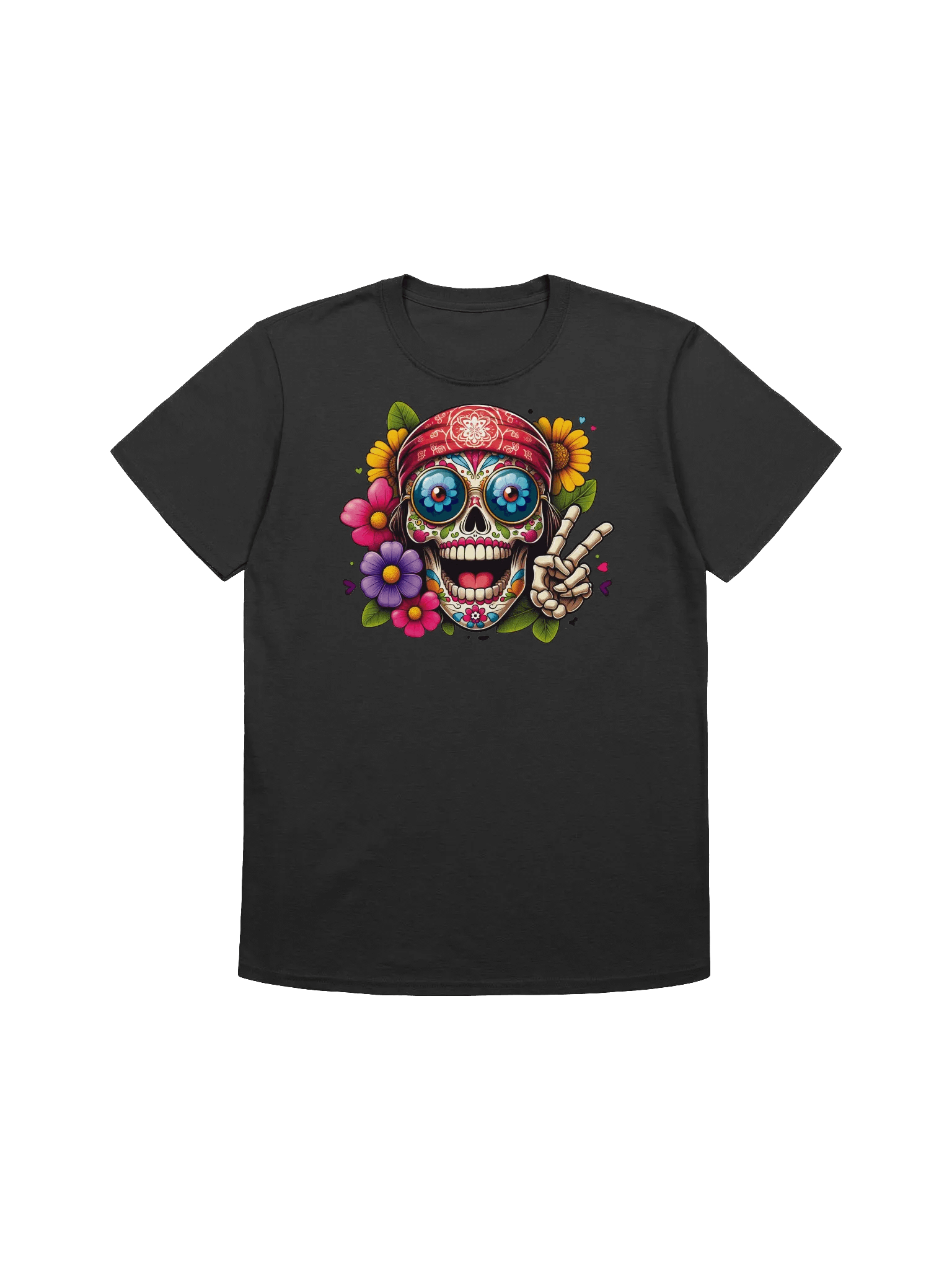 Sugar Skull Art - A Colorful Cultural Fusion T-Shirt product image (5)