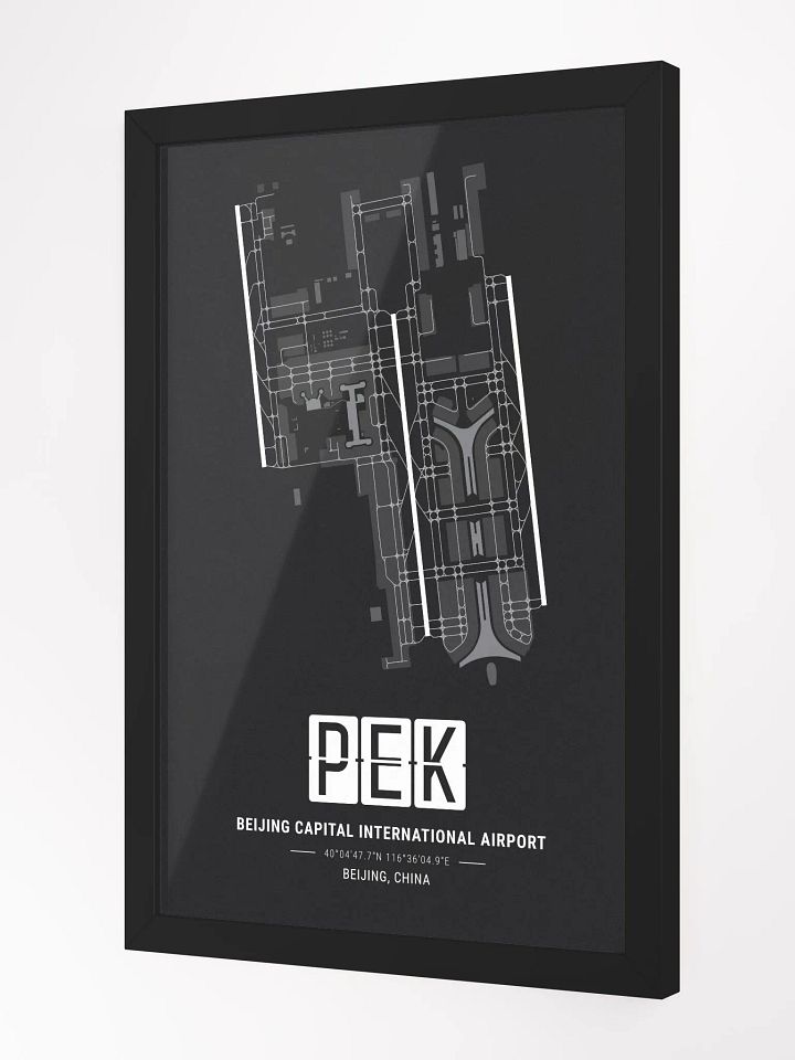 Framed Airport PEK Premium Map On Matt Paper product image (2)