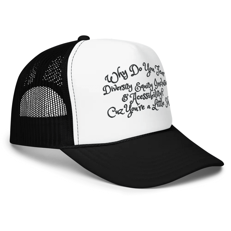 Hands Off DEIA, Why do You Fear? (words only), Embroidered Trucker Hat product image (11)