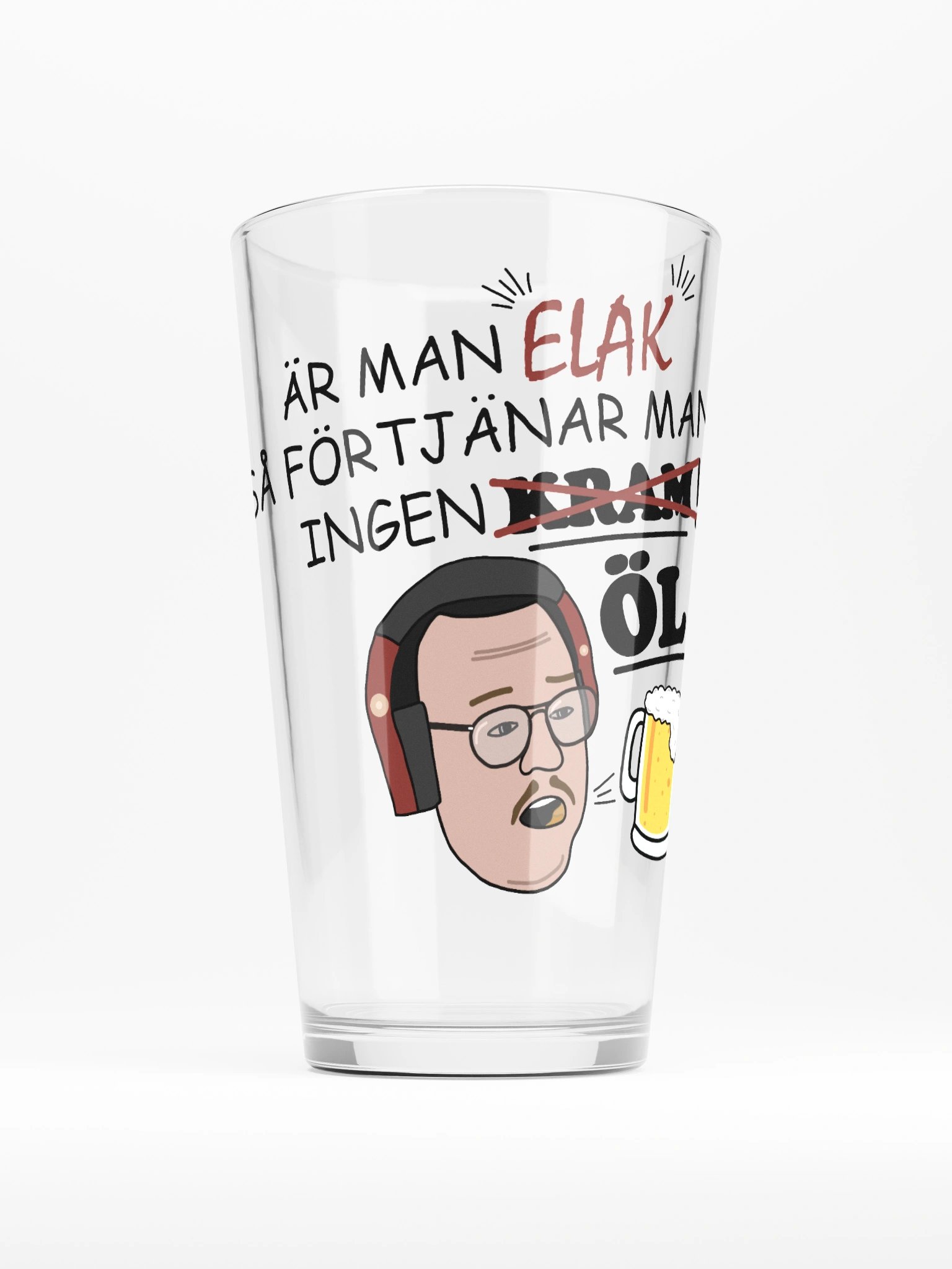 FÖRTJÄNAR INGEN ÖL - PINT GLASS product image (1)