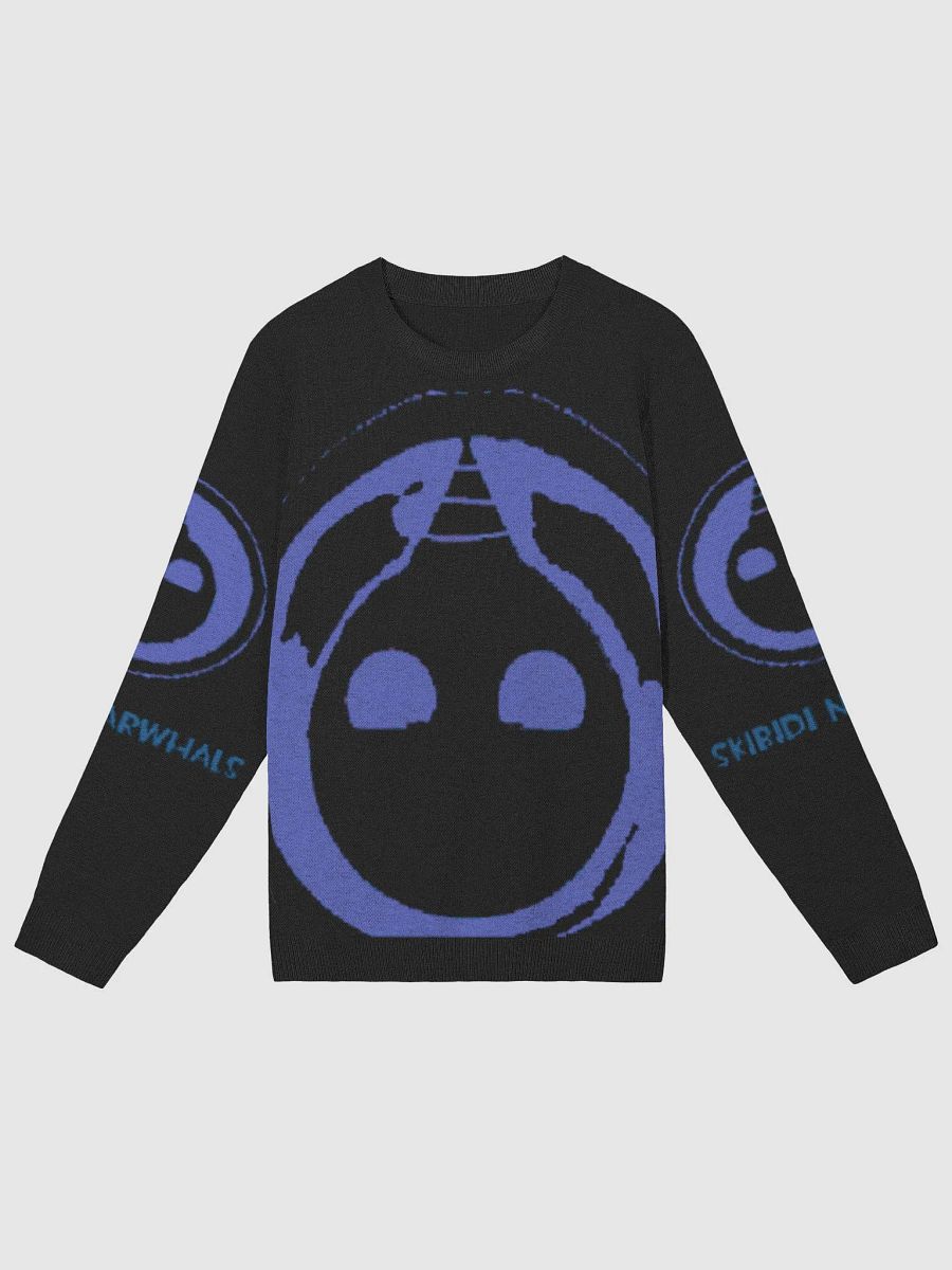 skibidi narwhals black sleeves sweater product image (1)