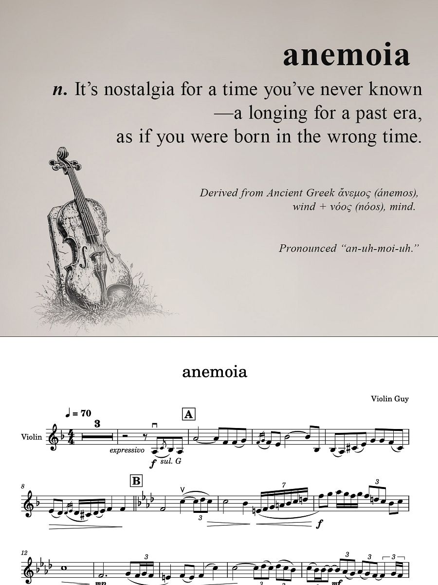 anemoia - Sheet Music product image (1)