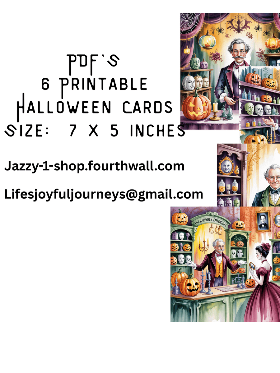 Victorian Halloween Shop Greeting Cards- 4 product image (1)