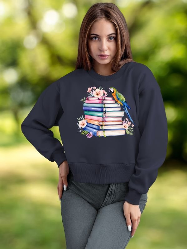 Piled Books Crewneck Unisex Sweatshirt product image (17)