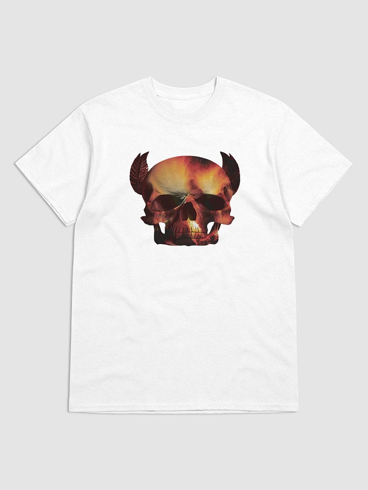 Skull with Fire Inside Skull, skulls, skull art design, skeleton, skull and bones, scary, skull tattoo, artistic skull, human skull, dark skull, bones, Halloween product image (1)