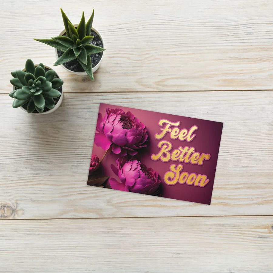 Feel Better Soon Peonies Card product image (10)