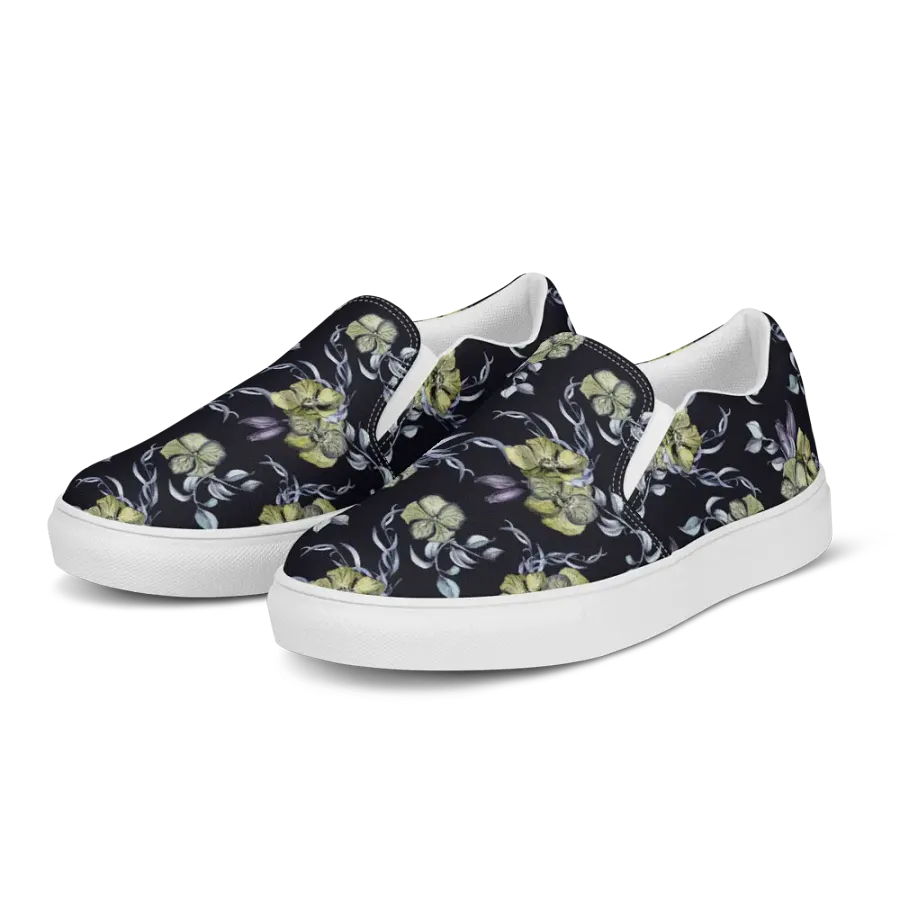 Gothic Flower | Men's Slip-On Canvas Shoes product image (3)