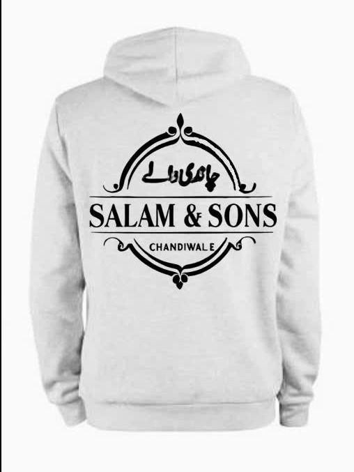 SALAM & SONS CHANDIWALE Official Printed White Hoodie product image (2)