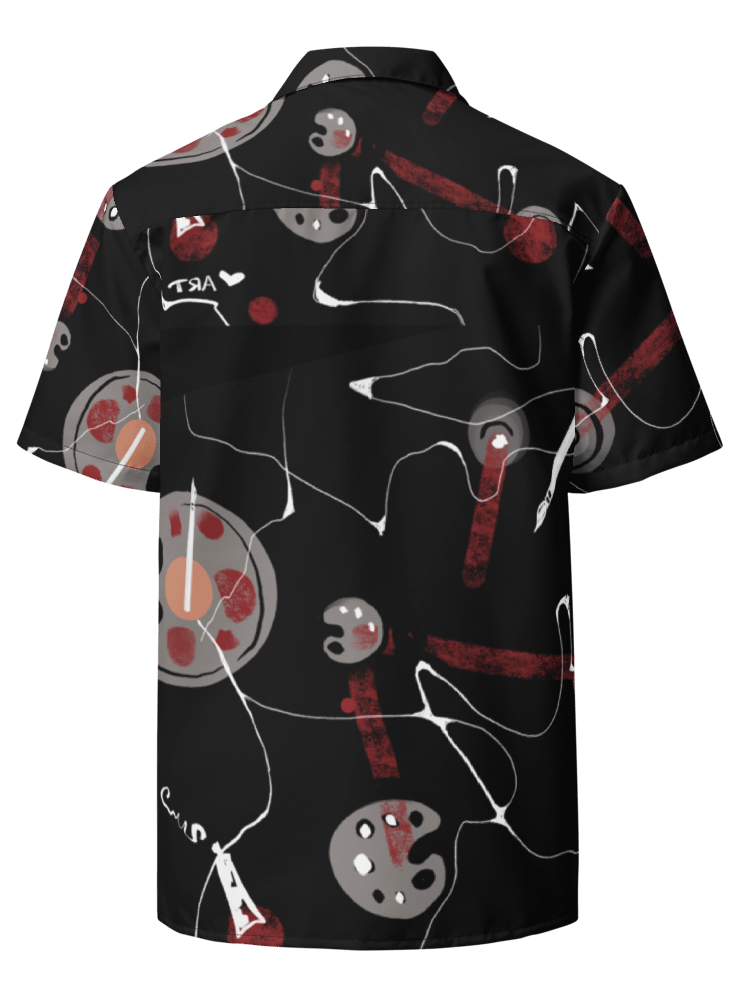 ScribbleWear #1 Unisex Hawaiian Style Shirt/Black Palette product image (2)