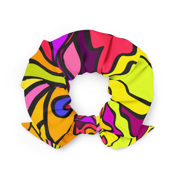 Vibrant Harmony All-Over Print Scrunchie - Wave at Sunset product image (2)