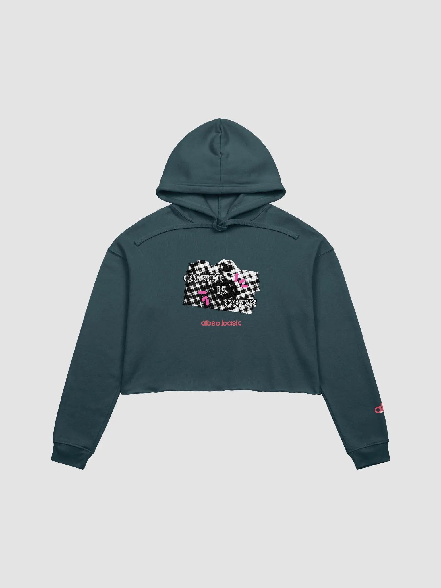 Content is Queen Vintage Illustration Crop Hoodie product image (1)