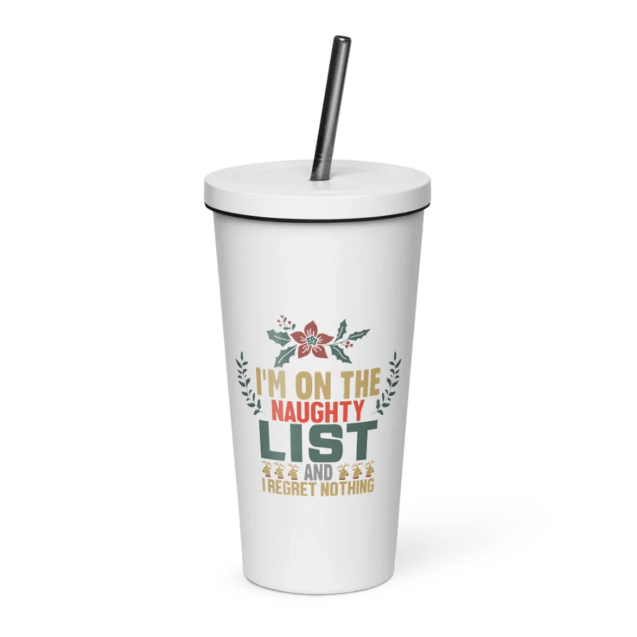 Naughty List Insulated Tumbler with Straw product image (13)
