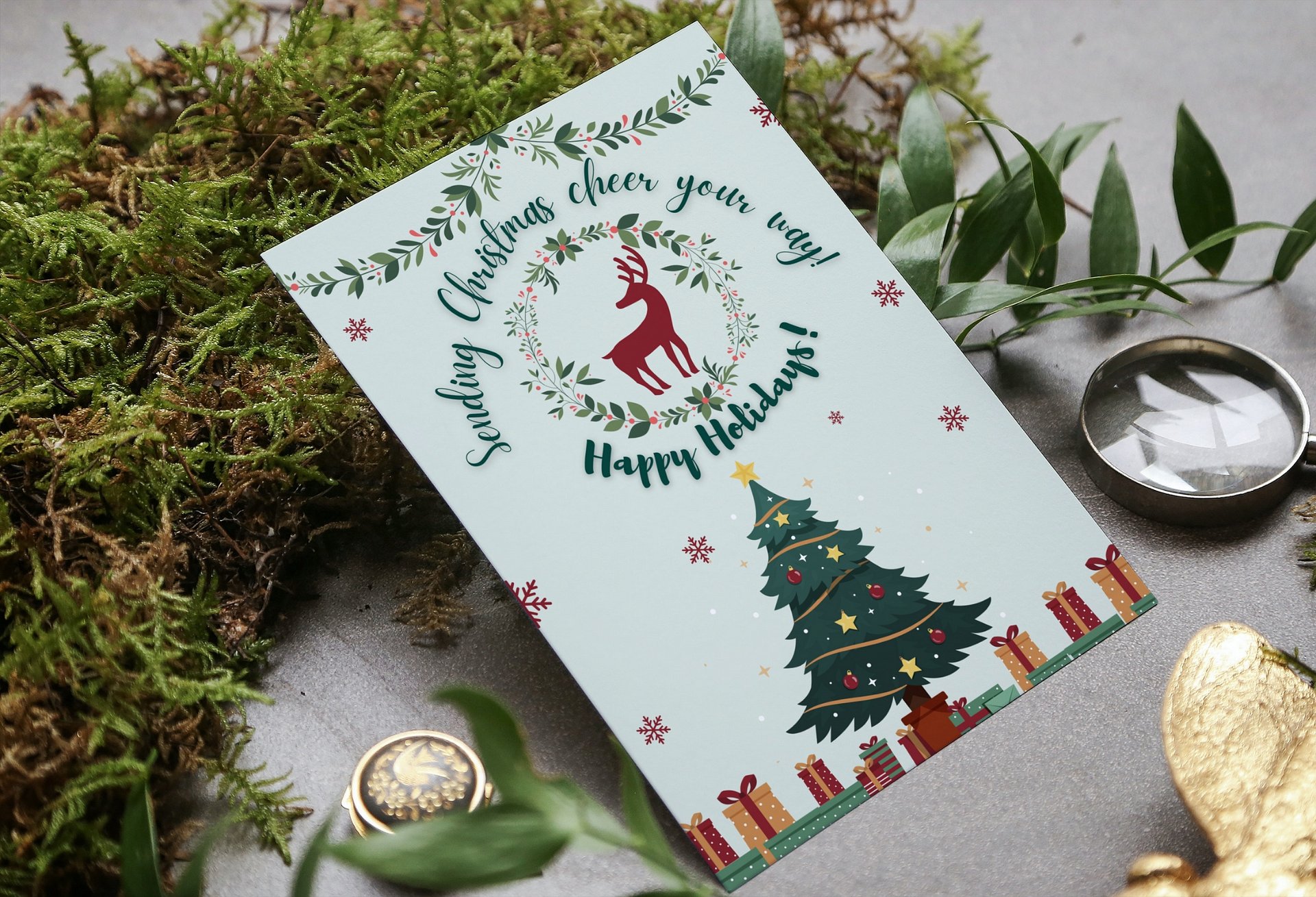 Christmas and New year greetings cards Bundle No 3 (5Cards) product image (4)