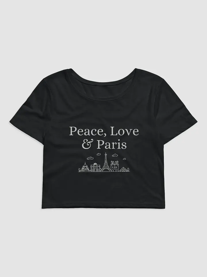 Peace, Love and Paris with Monuments Muse Crop Tee | White Ink Design product image (1)