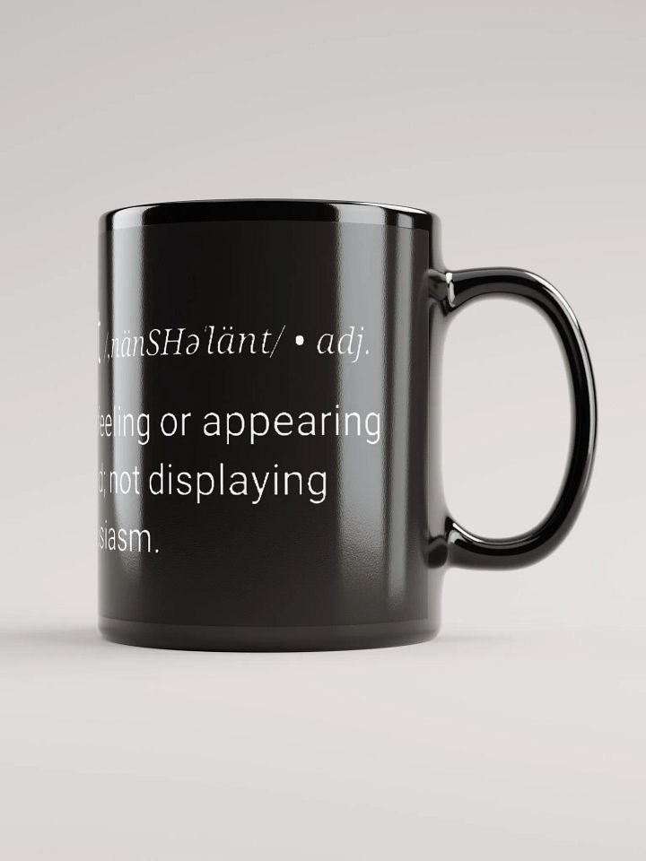 Nonchalant Black Glossy Mug product image (1)