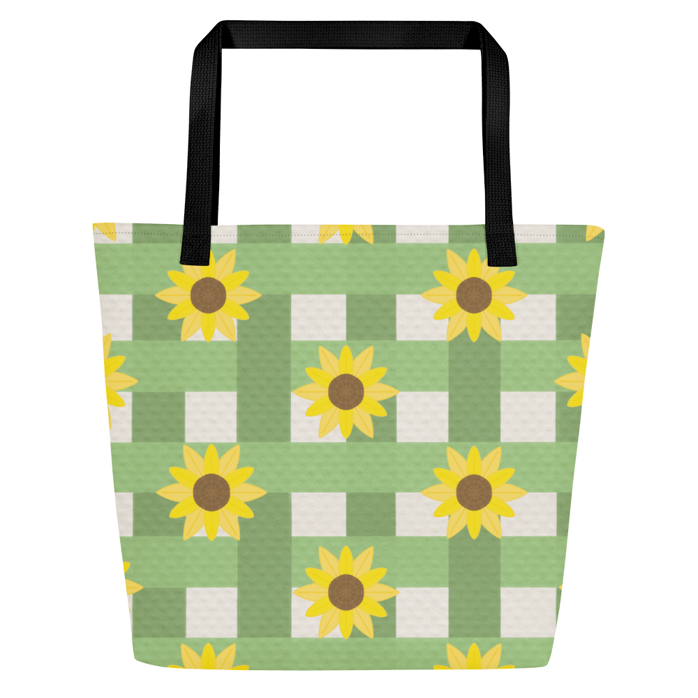 Sunflower Gingham Tote in Green product image (1)