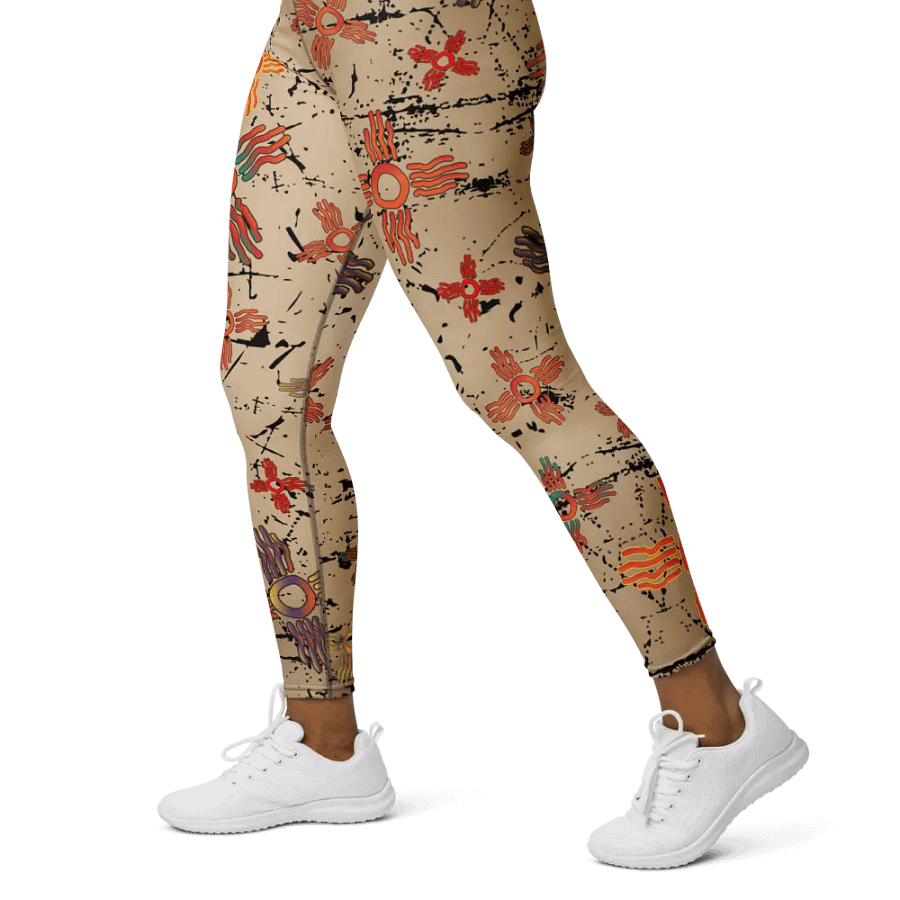 Squiggly Zia Tan Collage Leggings product image (6)