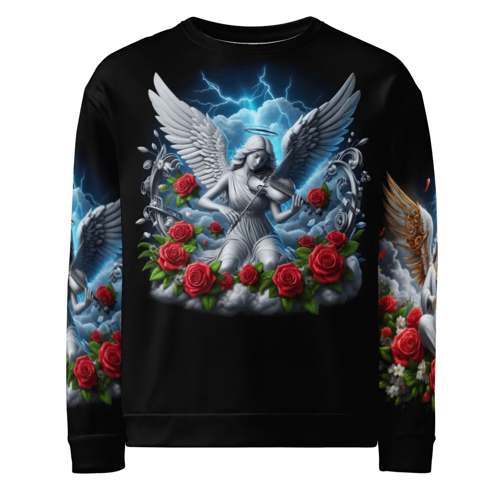 Angels making Music with a Violin - All-Over Unisex Sweatshirt #38 product image (6)
