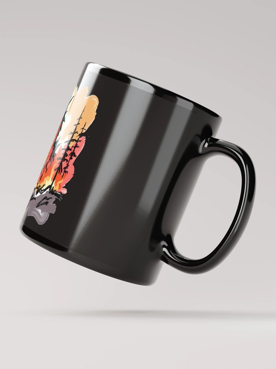 Dragon Fire Print: Burned to Ash Black Glossy Mug product image (4)