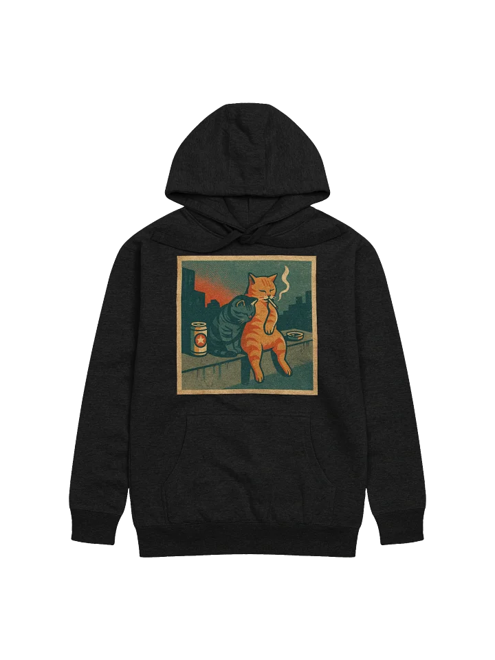 Smoking Cat and Friend Funny Meme Cat Retro Comic Style Hoodie product image (6)