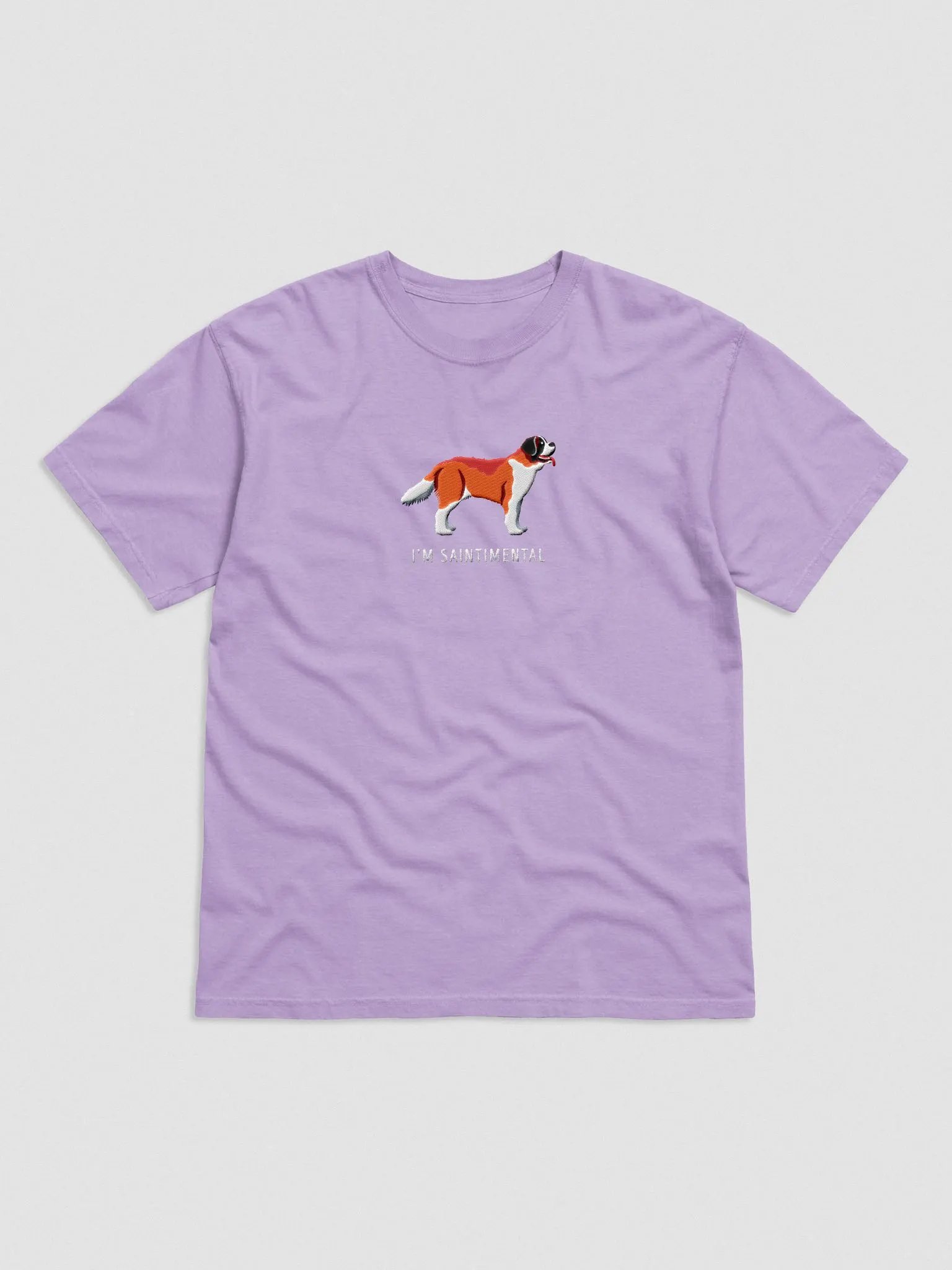 I'm Saintimental T-Shirt(Embroidered) of a Saint Bernard(Red) product image (4)