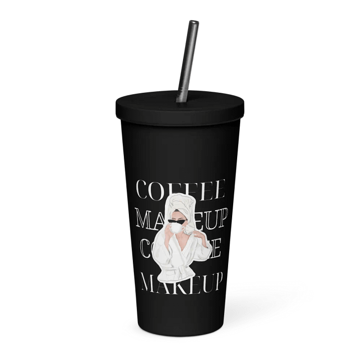 Makeup & Coffee Tumbler With Straw product image (1)