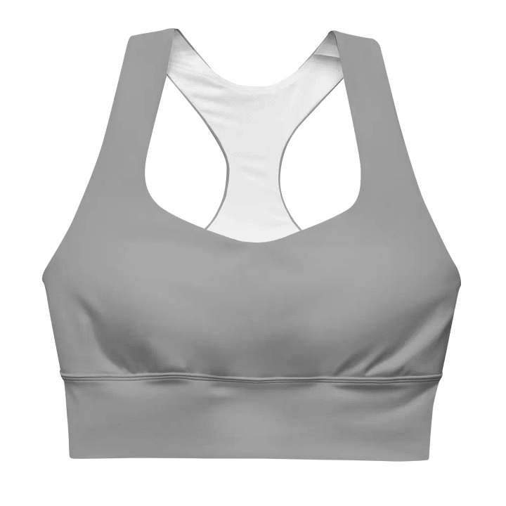 Grey Serenity Longline Sports Bra product image (1)