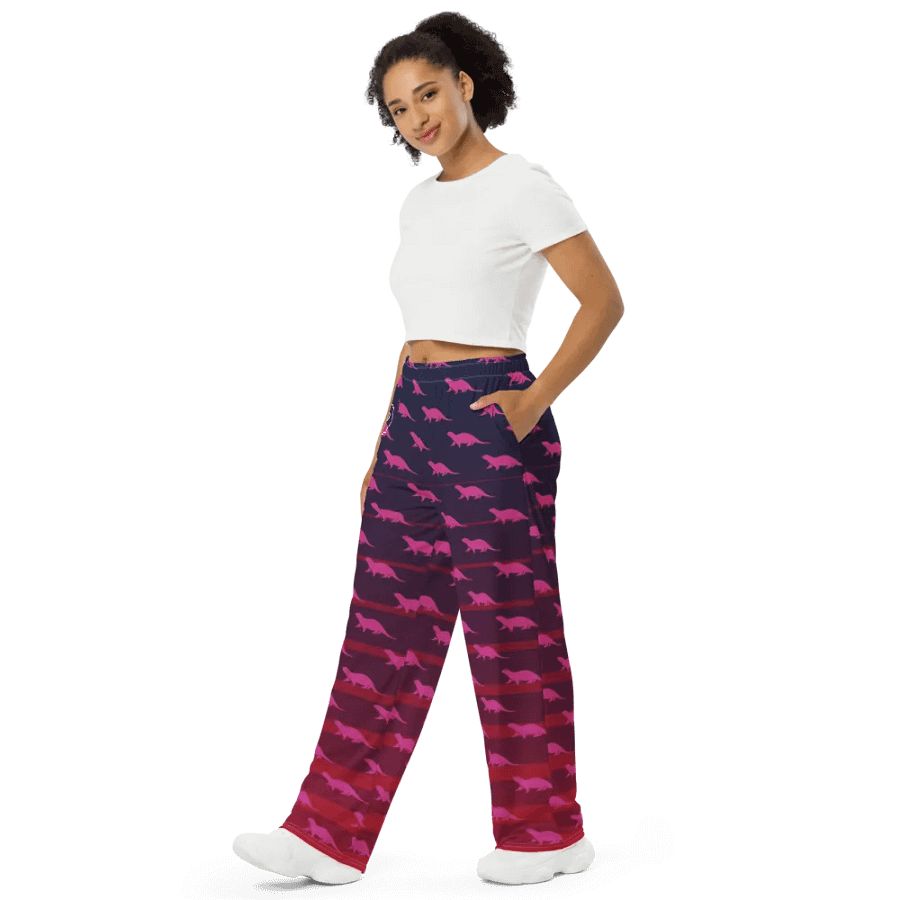 Otters on the Horizon Unisex Wide-Leg Pants product image (9)