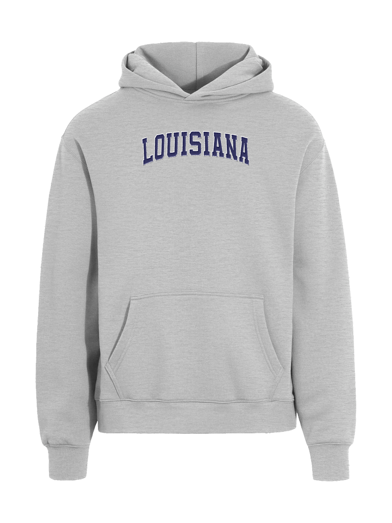 Louisiana Vintage Stylish Embroidery Unisex Premium Oversized Hoodie