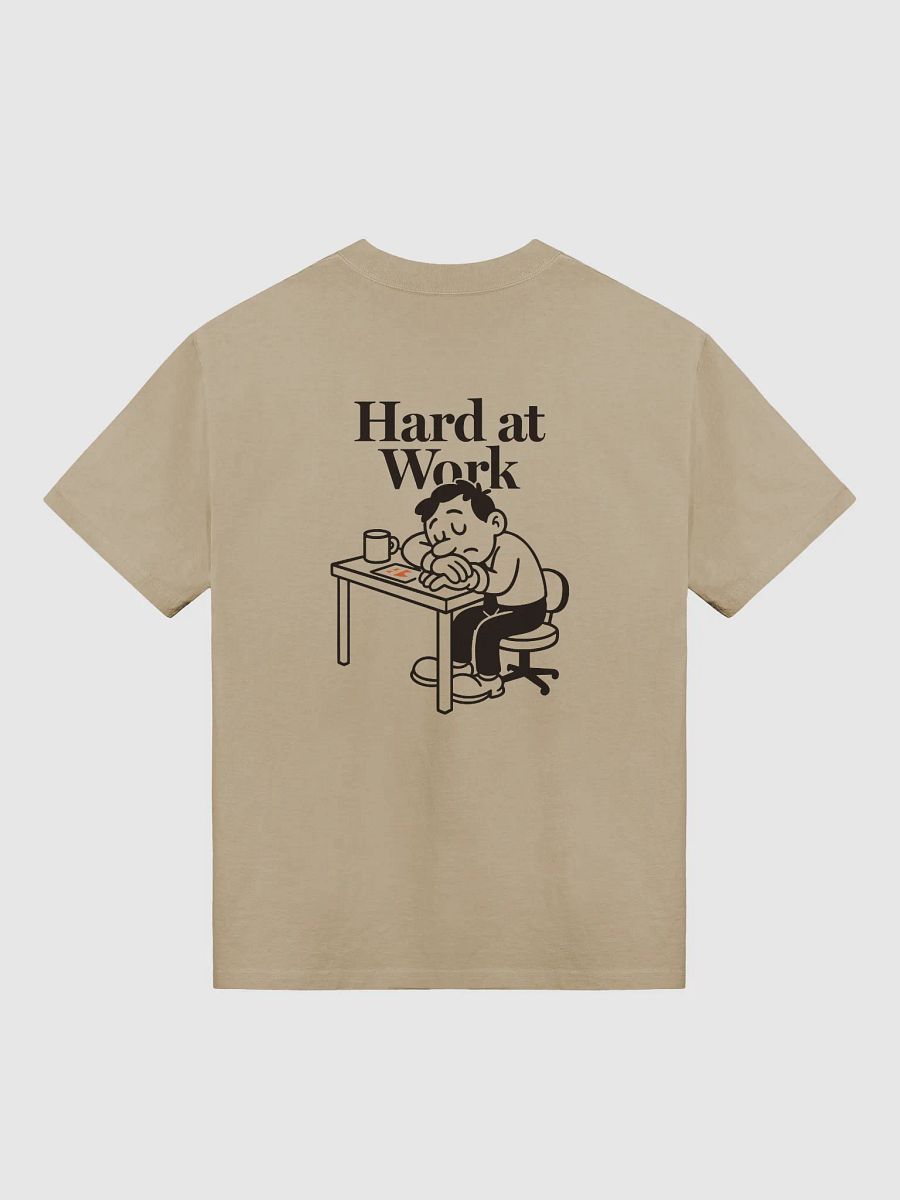 Hard at Work Oversized T-Shirt (Khaki) product image (2)