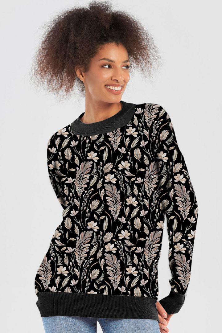 Grey Brown Leaf Sweater product image (9)