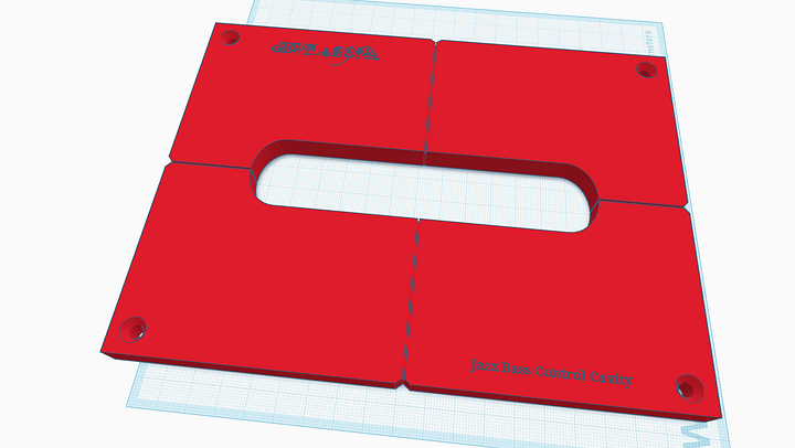 Jazz Bass Control Cavity Routing Template (3D Print File) product image (1)