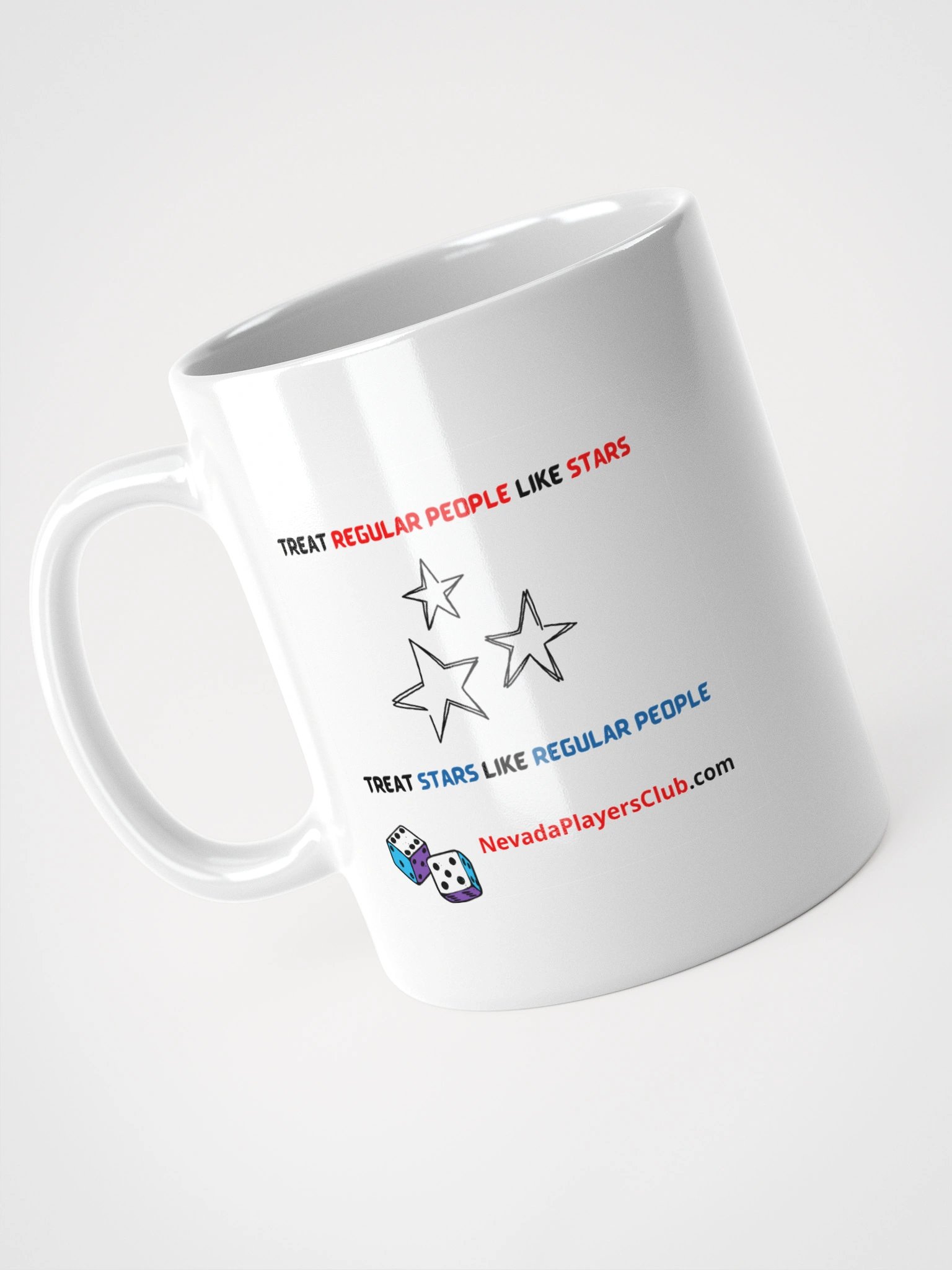 White NVPC Stars Mug - Dice Edition product image (4)