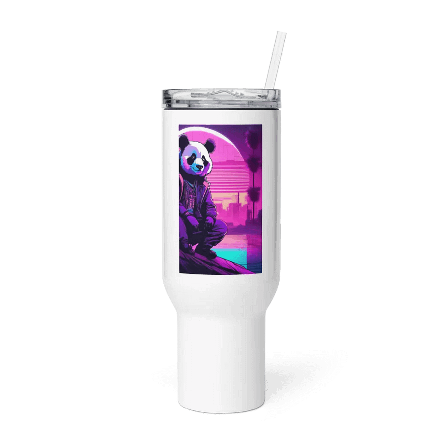 Neon Panda Travel Mug product image (2)