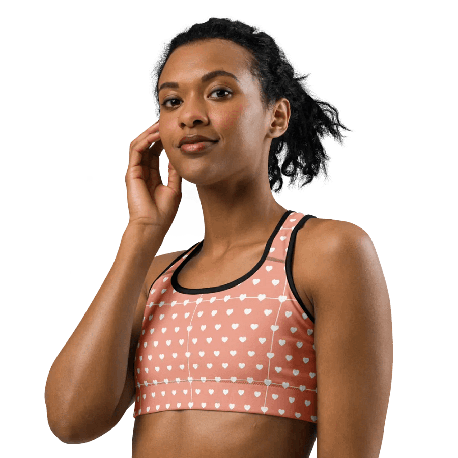 Pastel Heart Seamless Pattern Sports Bra - V13 product image (6)