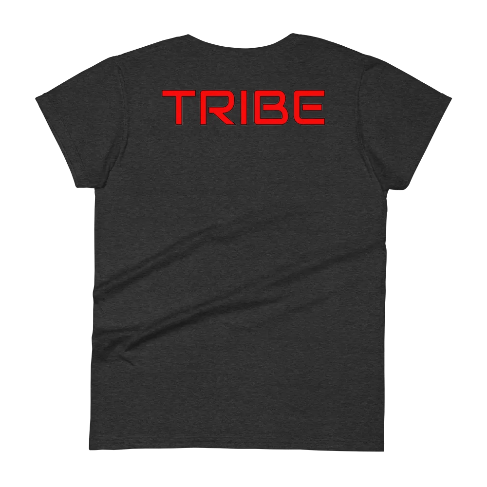 Women's CRT Paint Splatter Front | Red Tribe Back Print Gildan Middleweight T-Shirt product image (5)