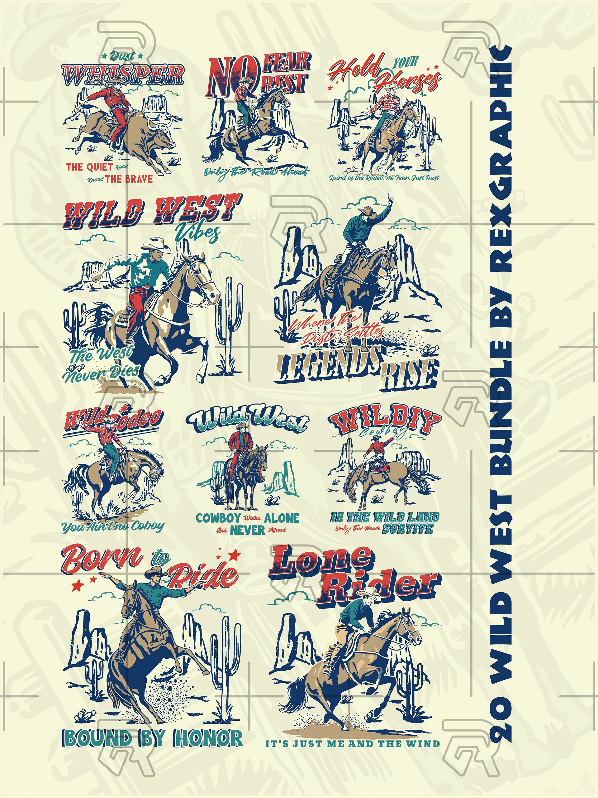 Western Retro Design Bundle (for commercial use) product image (3)
