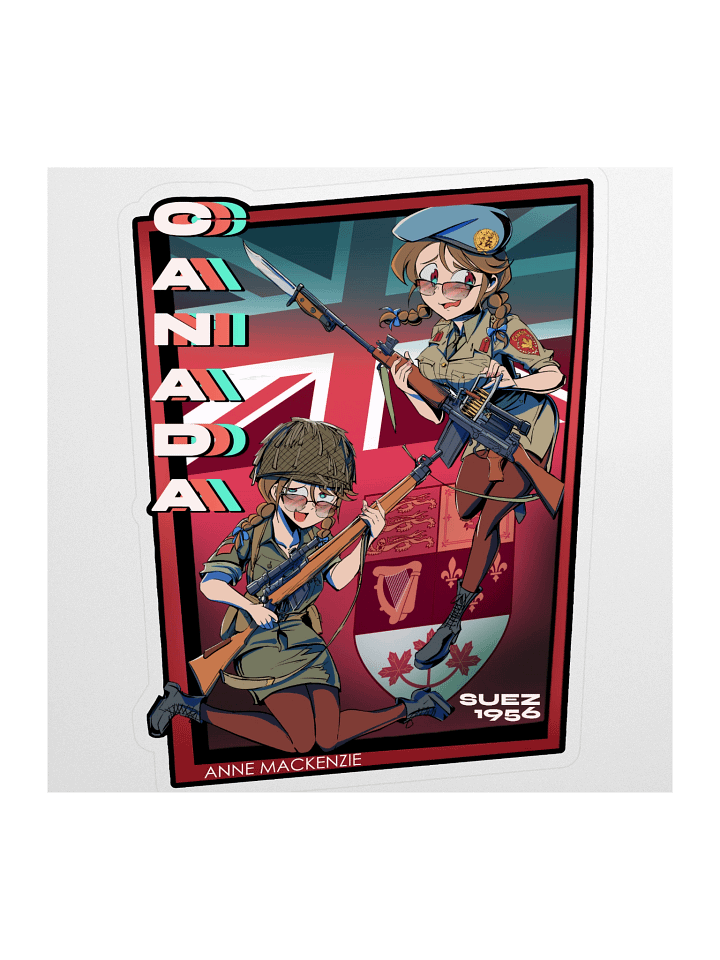 Anne Mackenzie SUEZ 1956 - ILLUSTRATED STICKER product image (1)